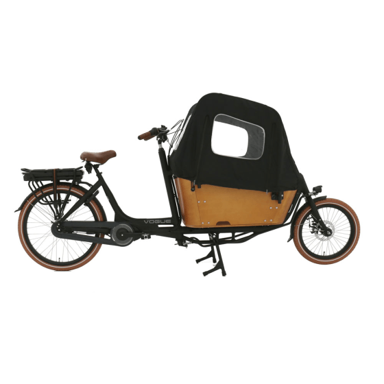 Elektrische Bakfiets CARRY II 26 Inch (2 wielen) - Zwart/Bruin of Zwart Elektrische Bakfiets CARRY II 26 Inch (2 wielen) - Zwart/Bruin of Zwart